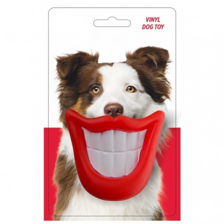 Žaislas šunims guminė cypianti šypsena, 9 cm