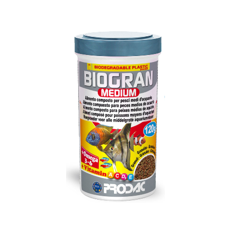PRODAC BIOGRAN MEDIUM Vidutinės Granulės Žuvim 250ml 120g