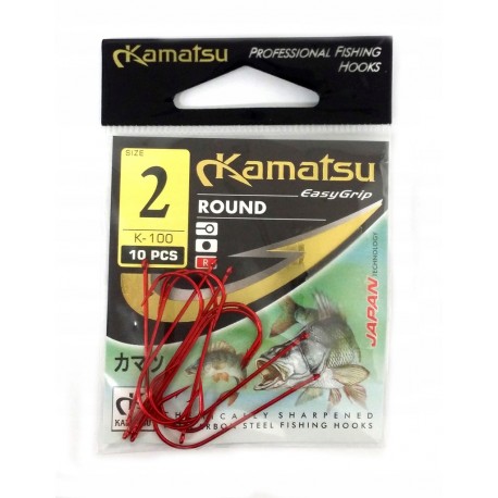 Kabliukai Kamatsu ROUND raudoni