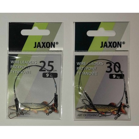 TITANINIS pavadėlis lydekoms Jaxon 9kg / 25cm 30cm 2vnt.