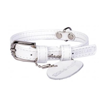 Collar Brilliance odinis antkaklis šunims, baltas, 0,9x18-21 cm