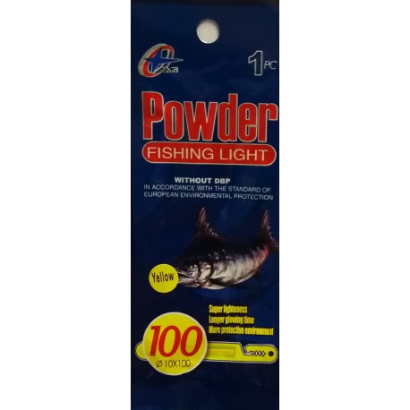 Švieselė naktinei žūklei Powder 10x100 mm