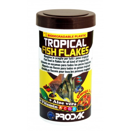 Prodac Tropical Fish Flakes dribsniai visų rūšių tropinėms žuvims 100ml, 20g
